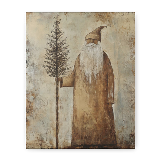 Twiggy Santa Matte Canvas, Stretched, 1.25"