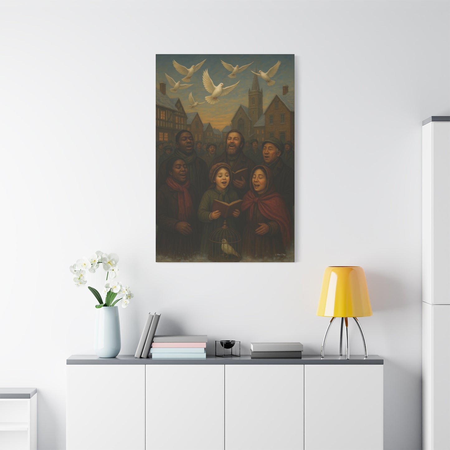 Peace on Earth Good Will Toward All People Inspirational Canvas Art: 'Peaceful Hymn' Stretched Print