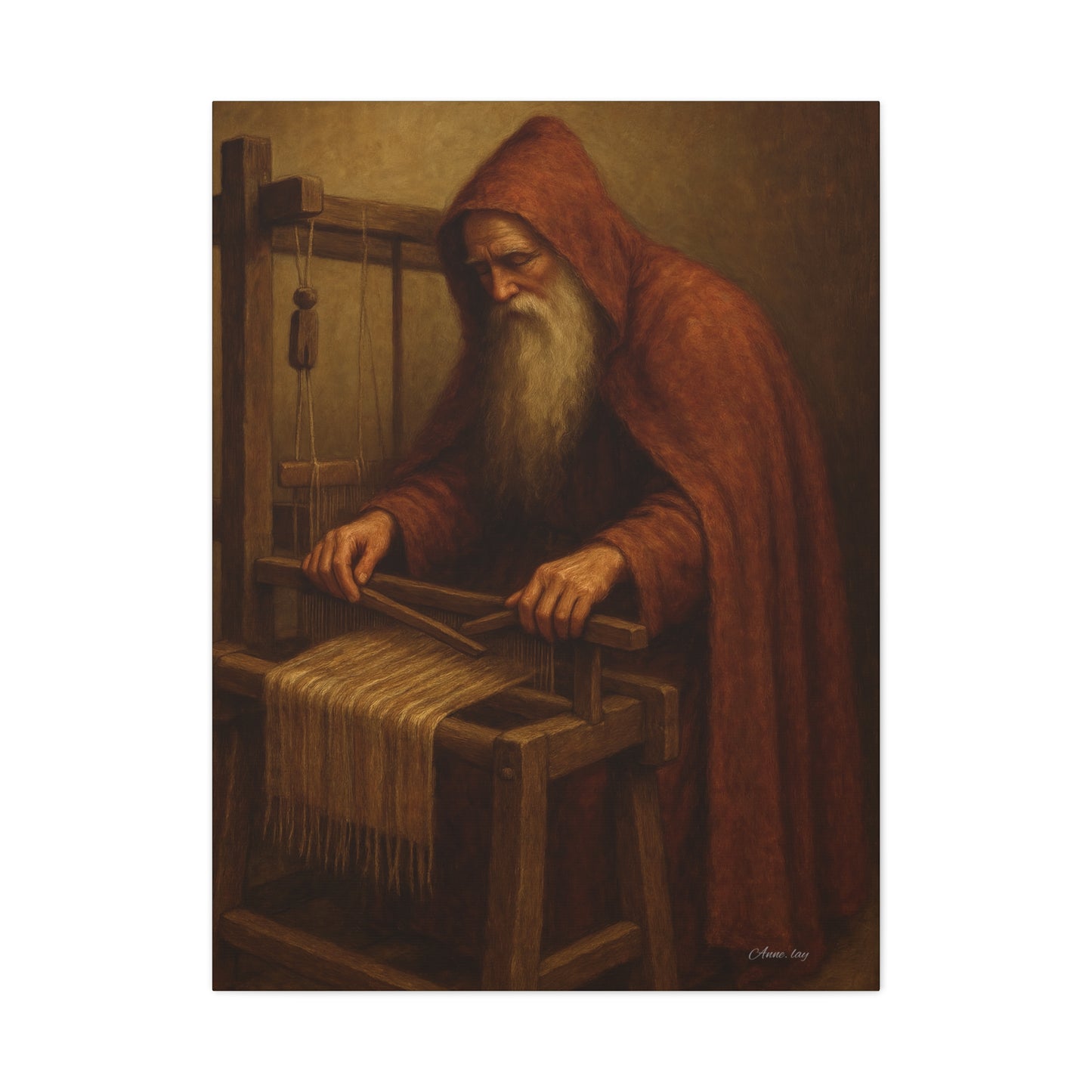Artistic Matte Canvas Wall Art - Weaver's Wisdom Old World Santa