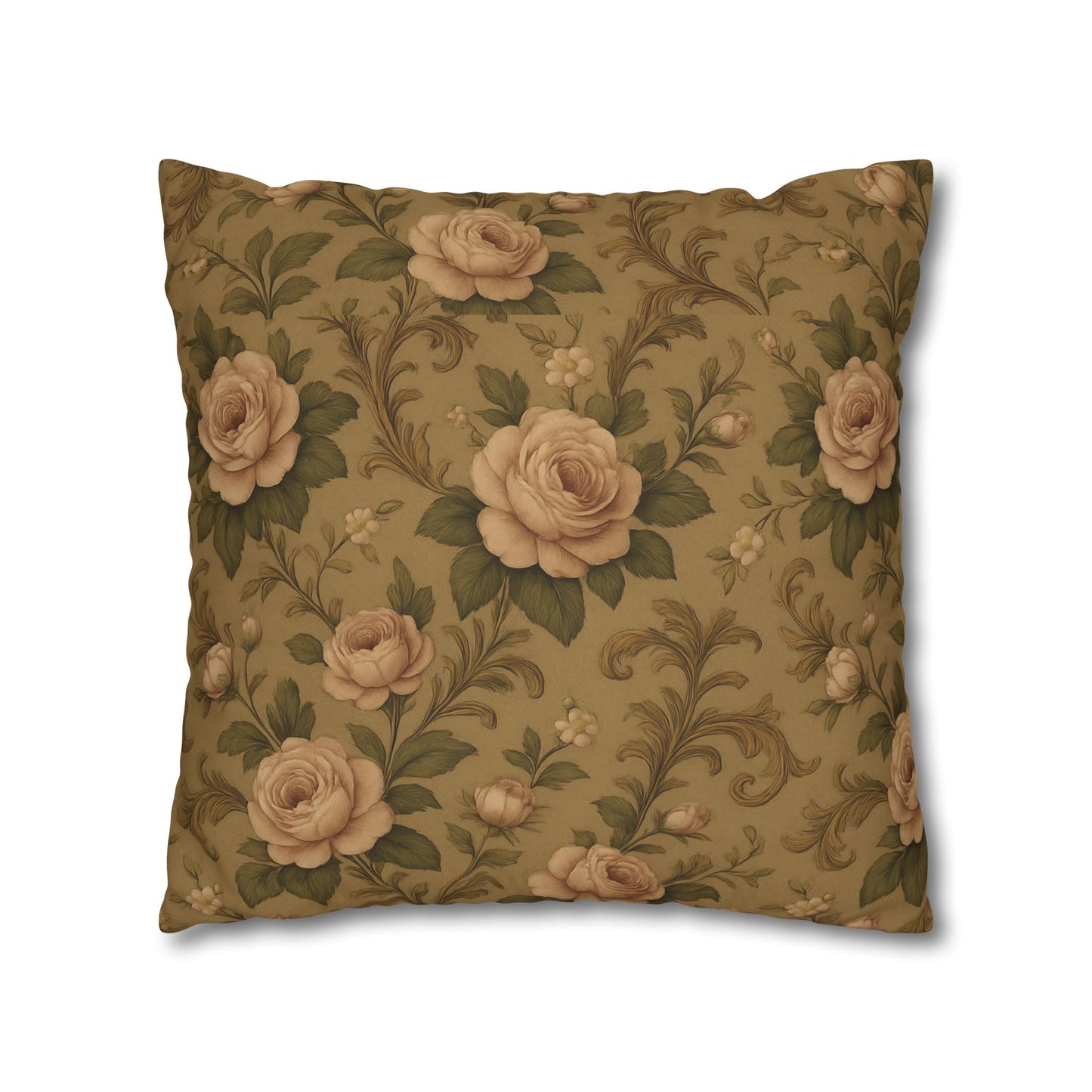 Vintage Floral Pillowcase, Decorative Throw Pillow, Cozy Home Decor, Gift for Her, Rustic Living Room Accent