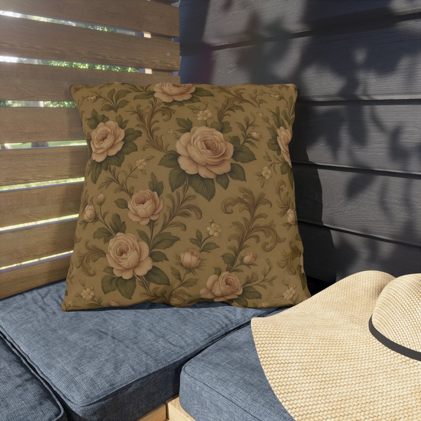 Elegant Decorative Outdoor Pillows, Floral Accent Cushions for Patios, Garden Decor, Cozy Outdoor Lounge, Gift for Home Lovers