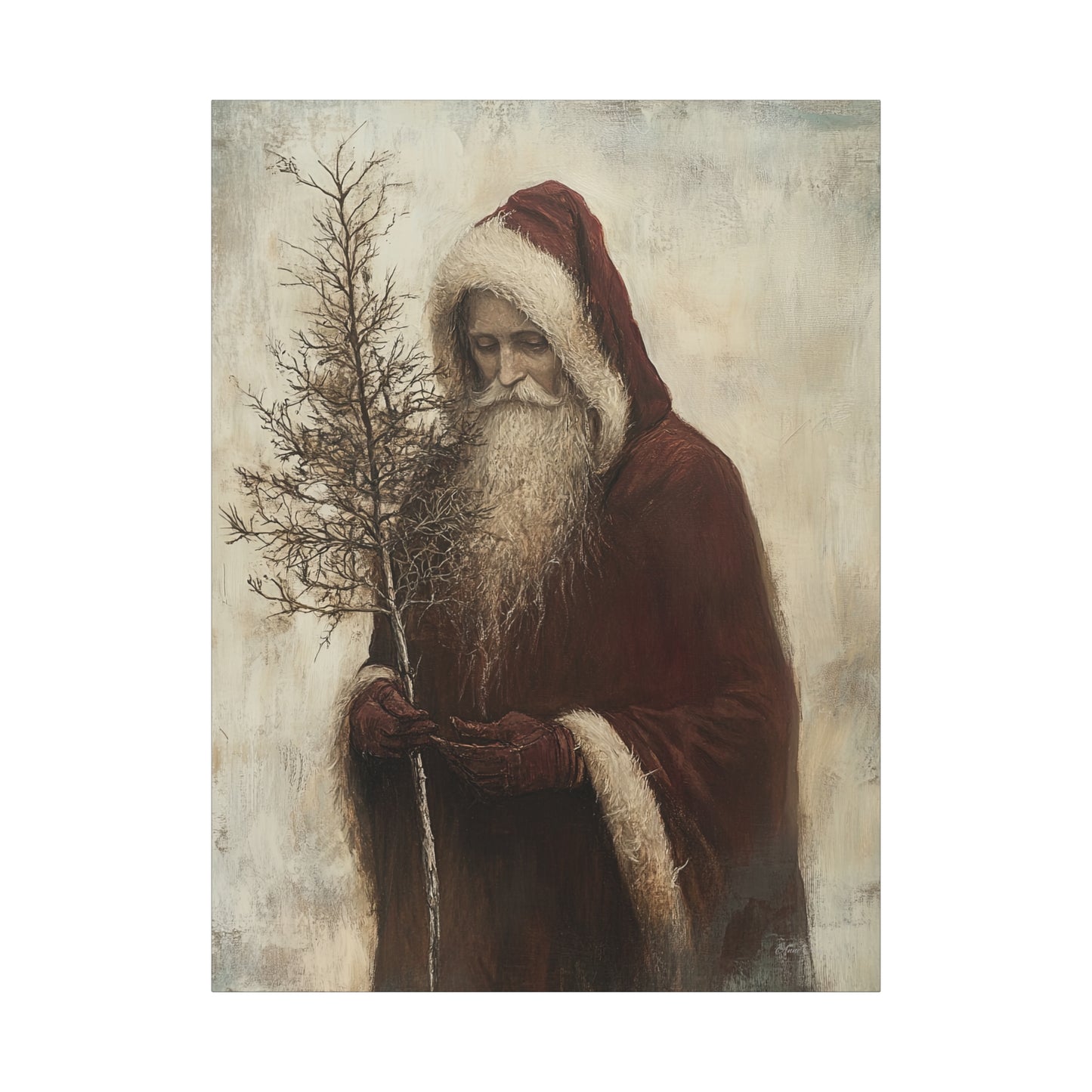Humble Santa Matte Canvas, Stretched, 1.25"
