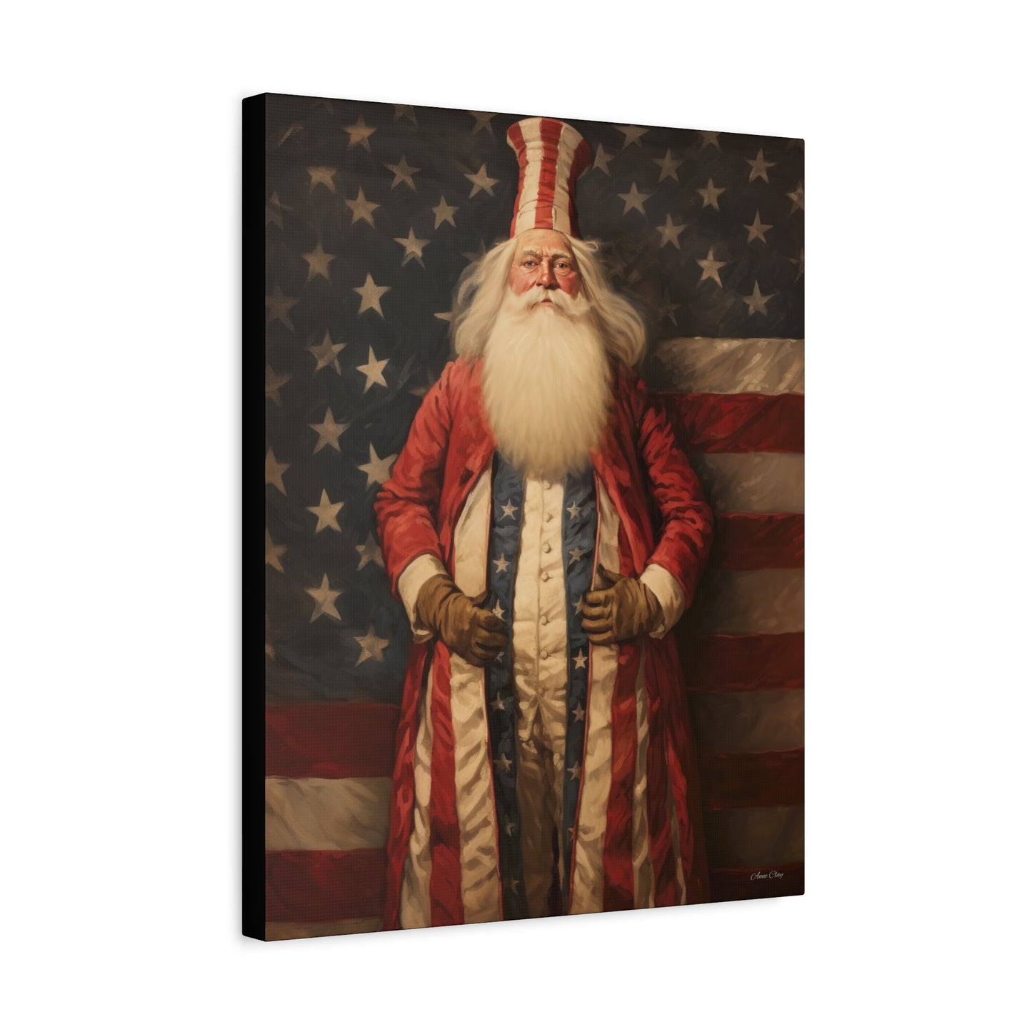 Santa Sam Americana Matte Canvas, Stretched, 1.25"