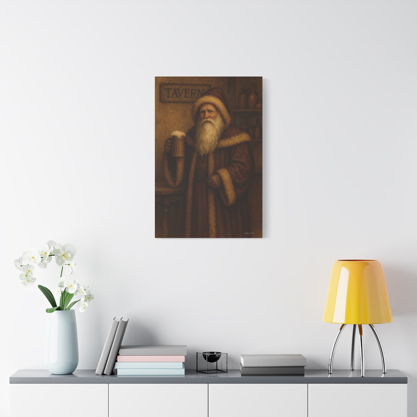 Santa Claus Tavern Canvas Art