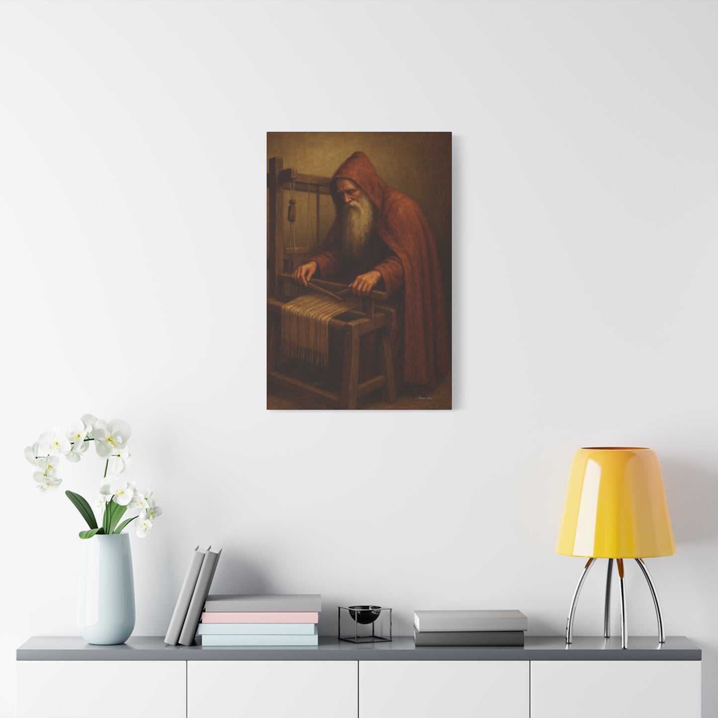 Artistic Matte Canvas Wall Art - Weaver's Wisdom Old World Santa