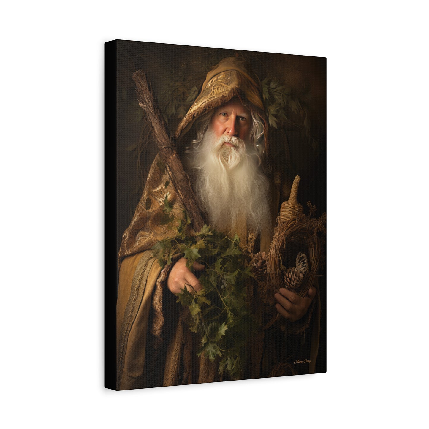 Forest Santa Matte Canvas, Stretched, 1.25"