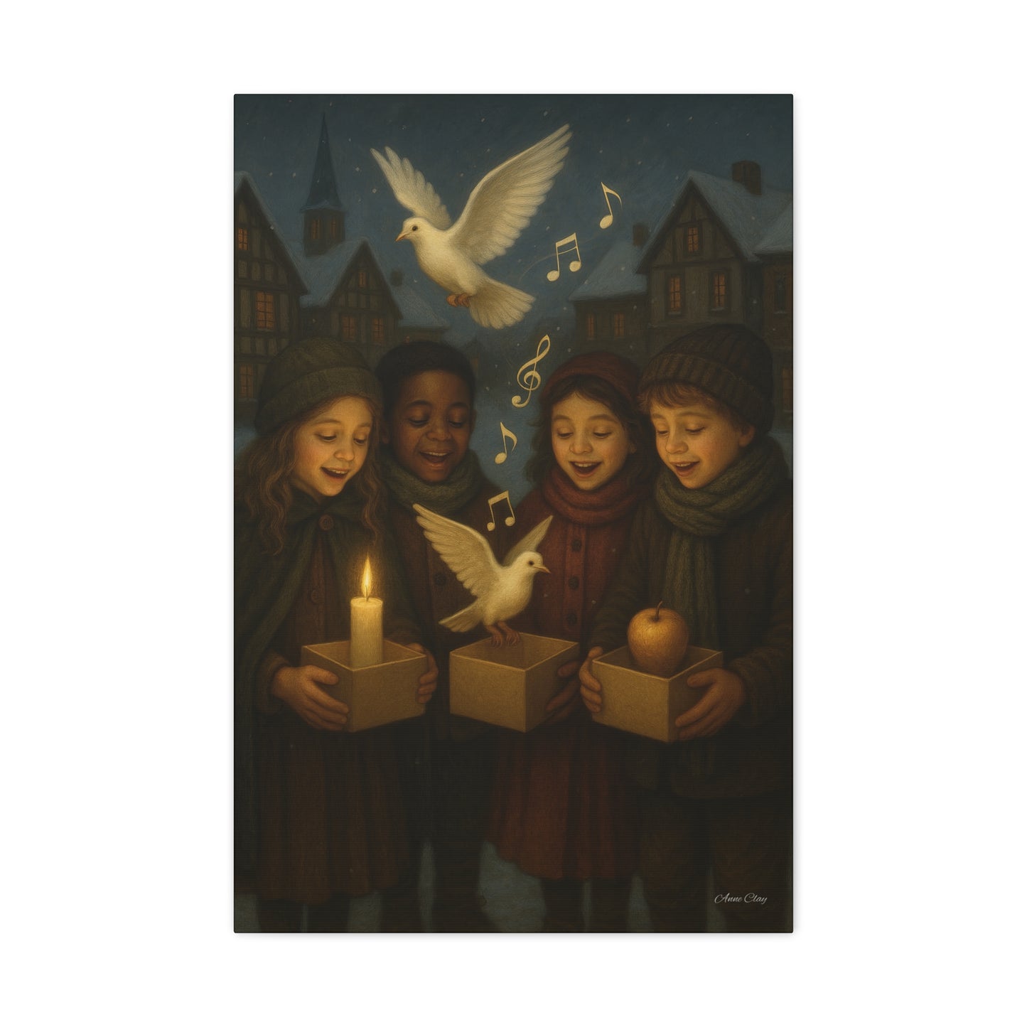 Spirit of Christmas, Share the Sound of Peace Holiday Cheer Canvas Art