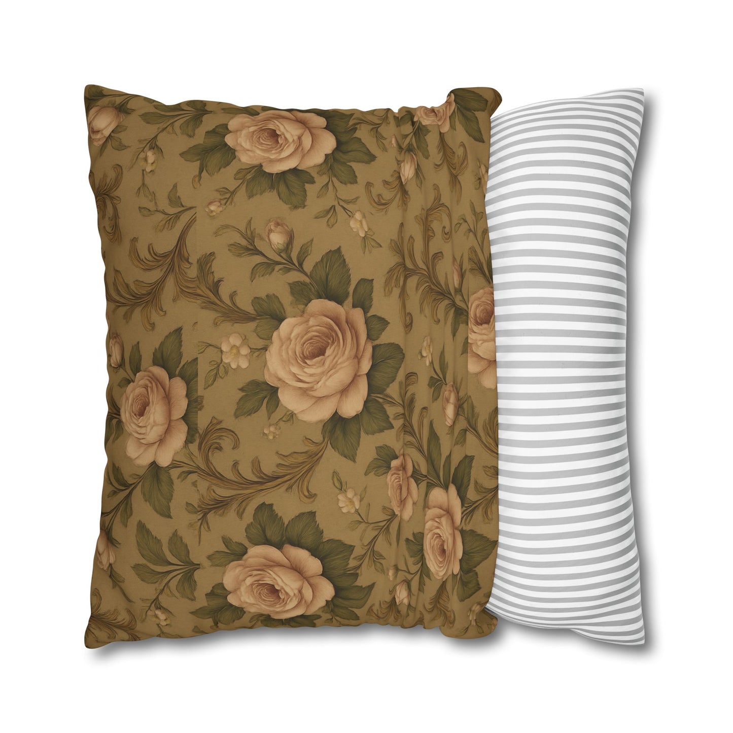 Vintage Floral Pillowcase, Decorative Throw Pillow, Cozy Home Decor, Gift for Her, Rustic Living Room Accent