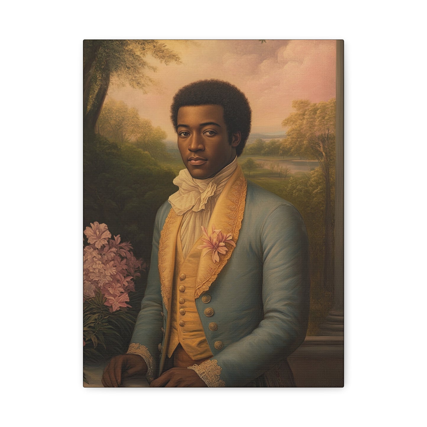 Elegant Stretched Canvas Art Print, Historical Portrait, Home Decor, Gift Idea, Wall Art, Living Room Decoration, Black History