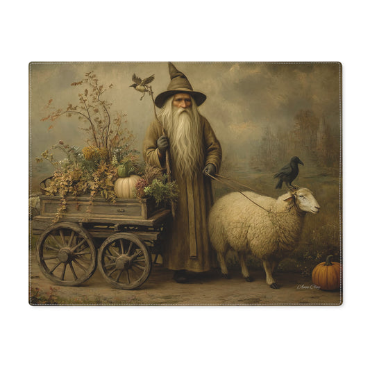 Vintage Harvest Placemat, Autumn Decor, Fall Table Setting, Rustic Kitchen Accessory, Thanksgiving Tableware, Witching Hour Theme