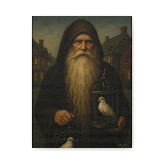 Peace Santa, Old World Colonial Wall Art Canvas, Large Print, Home Decor, Gift for Art Lovers, Christmas