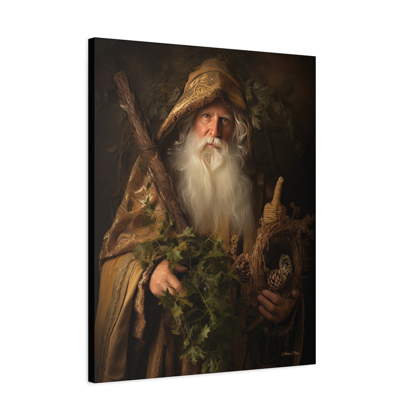 Forest Santa Matte Canvas, Stretched, 1.25"
