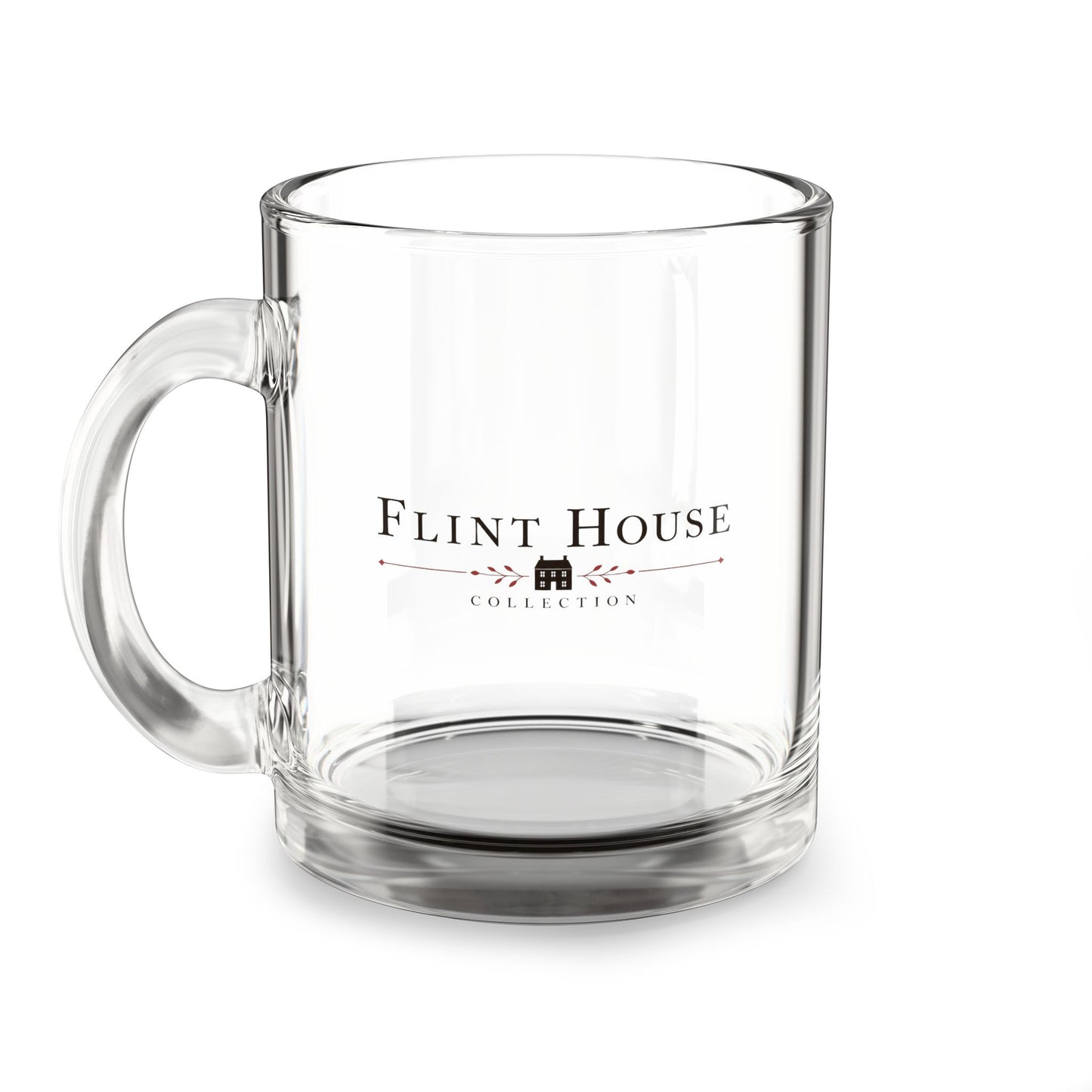 Glass Mug — Flint House Logo 10oz Clear Coffee Cup