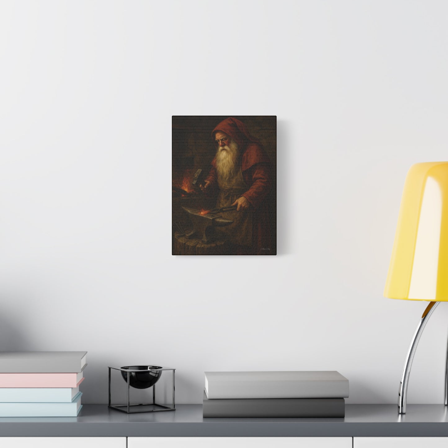 Artistic Canvas Wall Art -  Blacksmith Santa