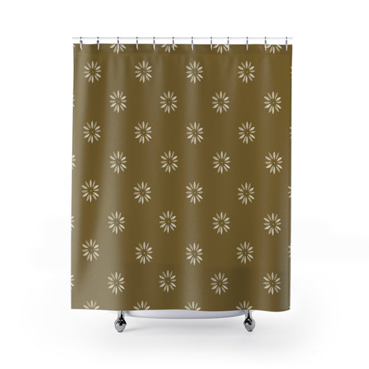 Boho Floral Shower Curtain – Elegant Home Decor for Bathrooms