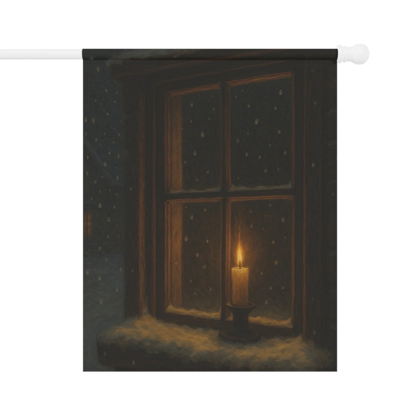 Winter Candle Garden Flag