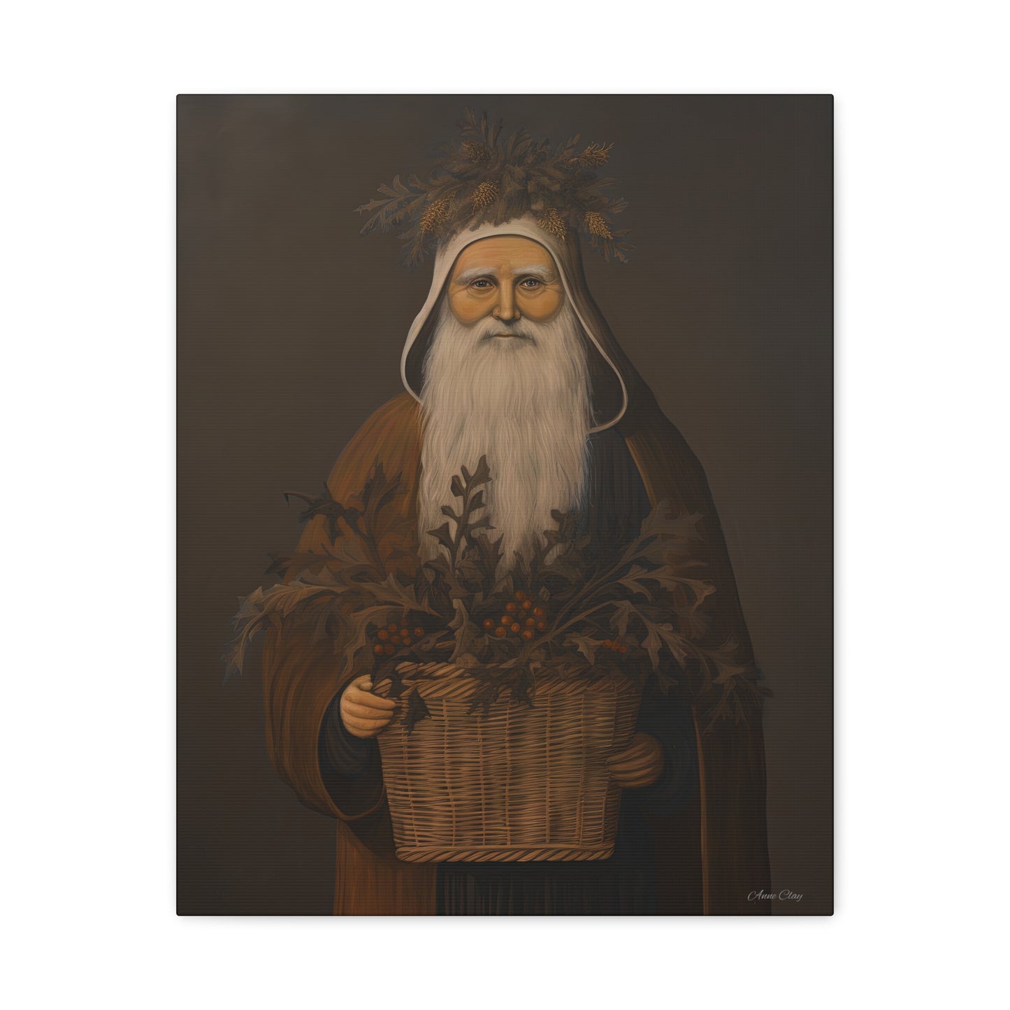 Muted Colonial Santa Matte Canvas, Stretched, 1.25"