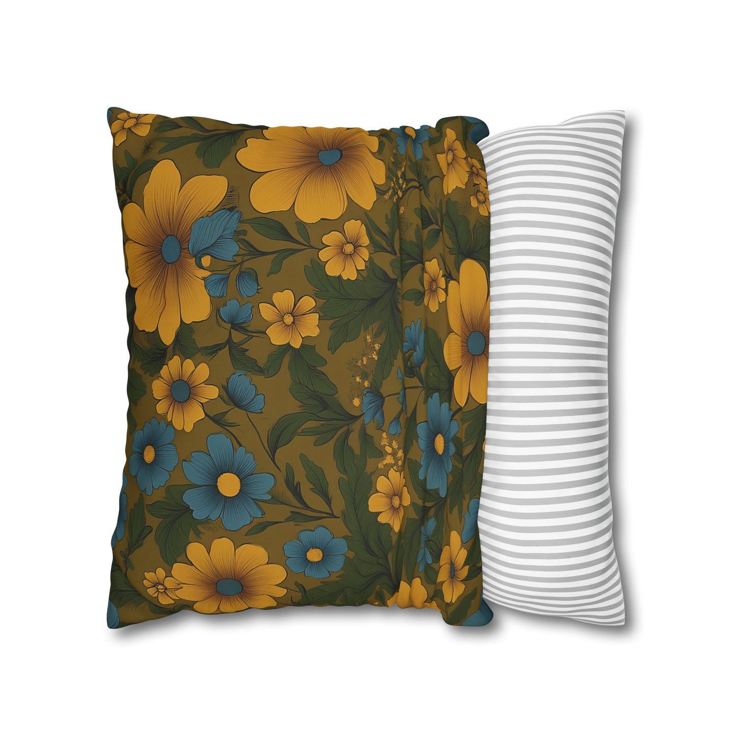 Bohemian Floral Pillowcase with Vintage Vibes, Decorative Cushion Cover, Living Room Accent, Gift for Home Decor Lovers, Cozy and Chic