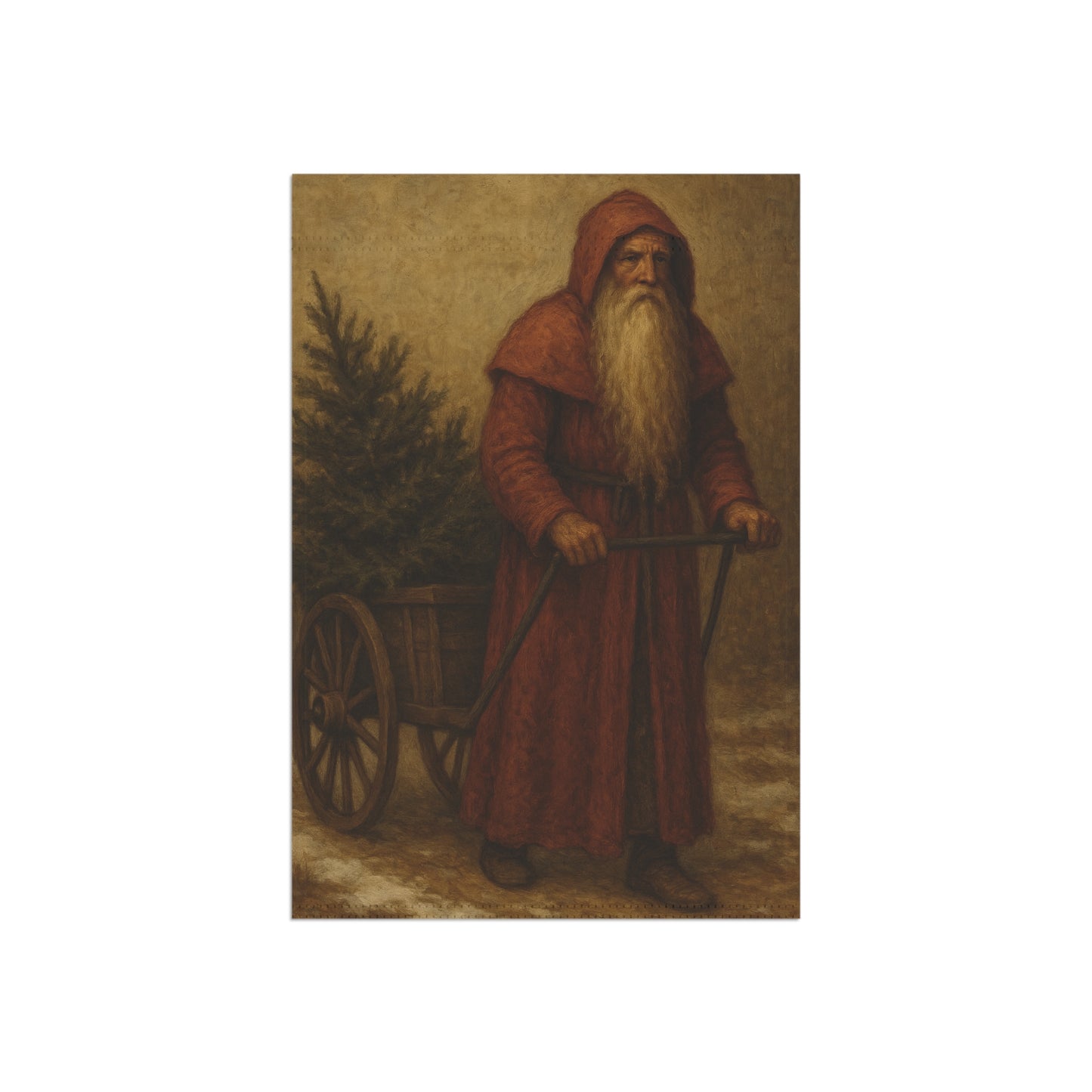 Festive Garden Banner with Winter Scene