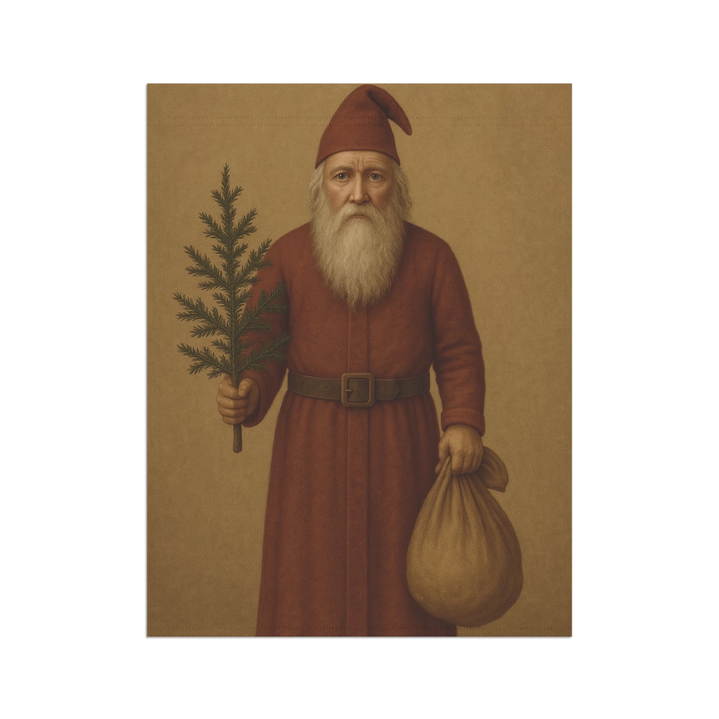 Christmas Garden Banner with Vintage Santa Design