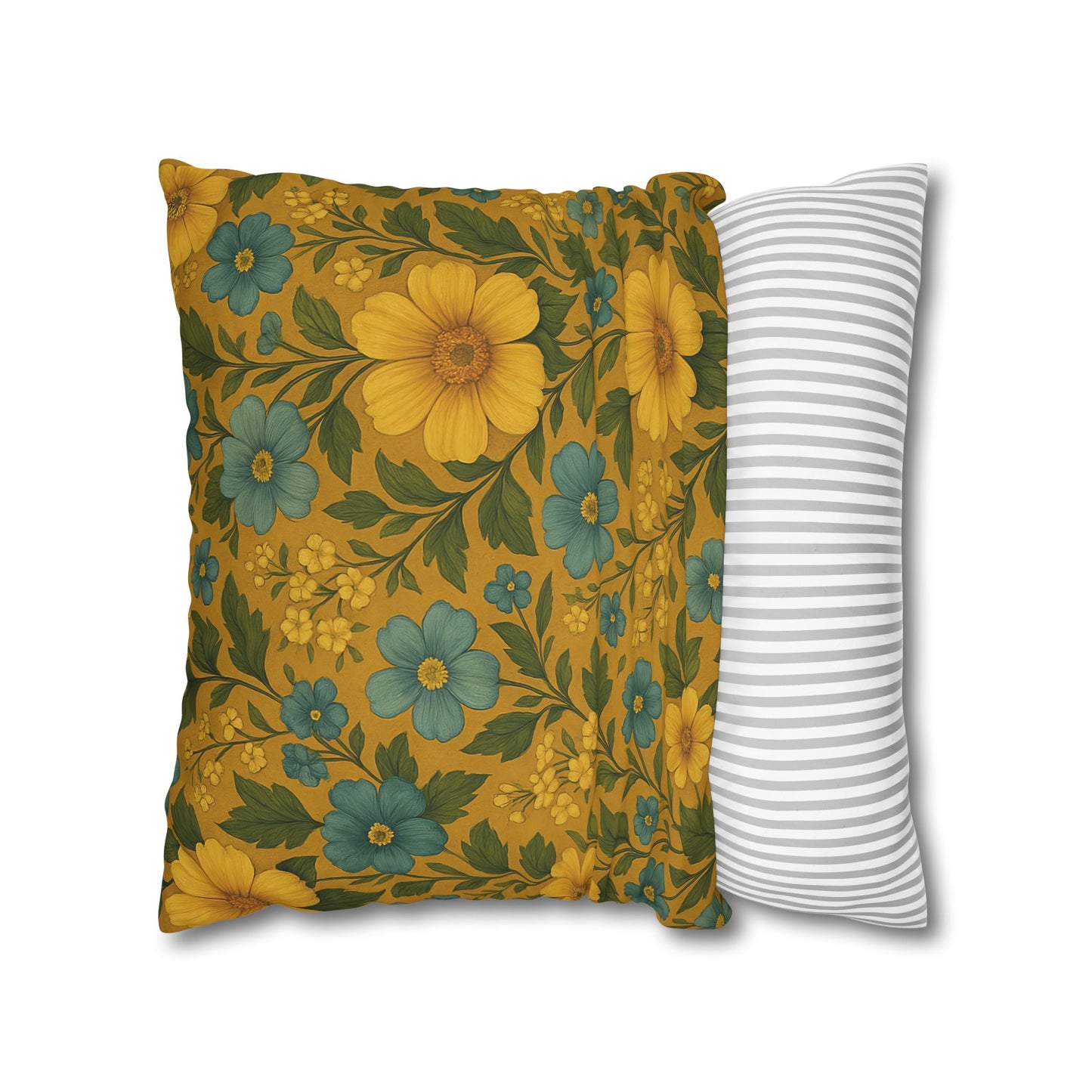 Bohemian Floral Pillowcase Cover, Cozy Home Decor, Vintage Style, Gift for Her, Spring Vibes, Couch Accessory, Cottagecore Throw