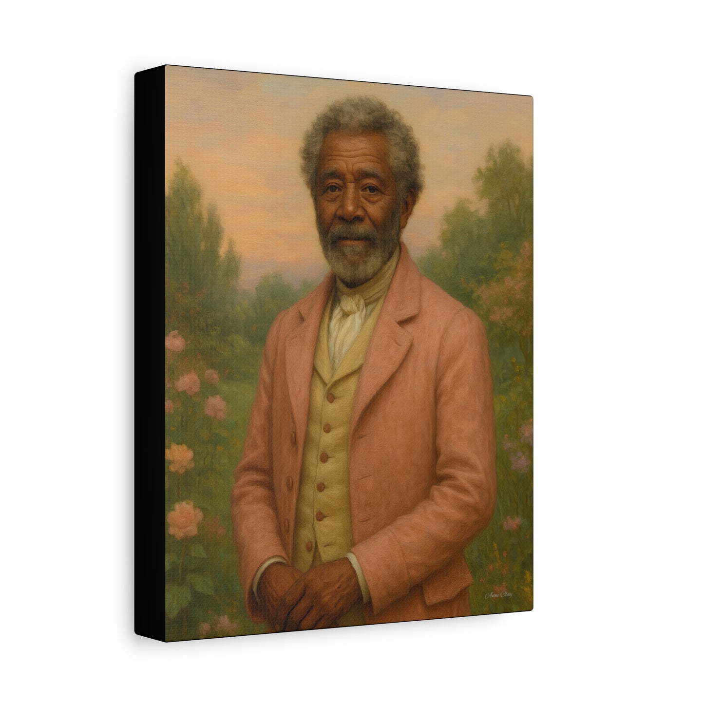 Elegant Stretched Canvas Art Print, Historical Portrait, Home Decor, Gift for History Lovers, Gallery Wall Art