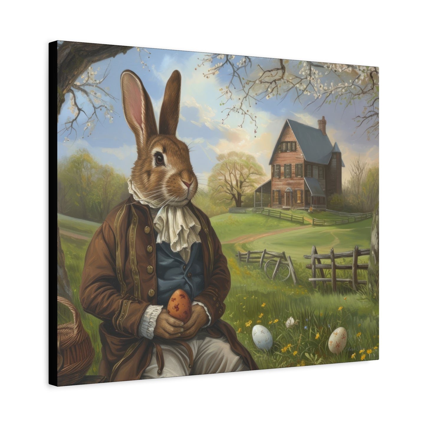 Easter Memories Easter Bunny Canvas Art - Charming Stretched Print for Spring Decor