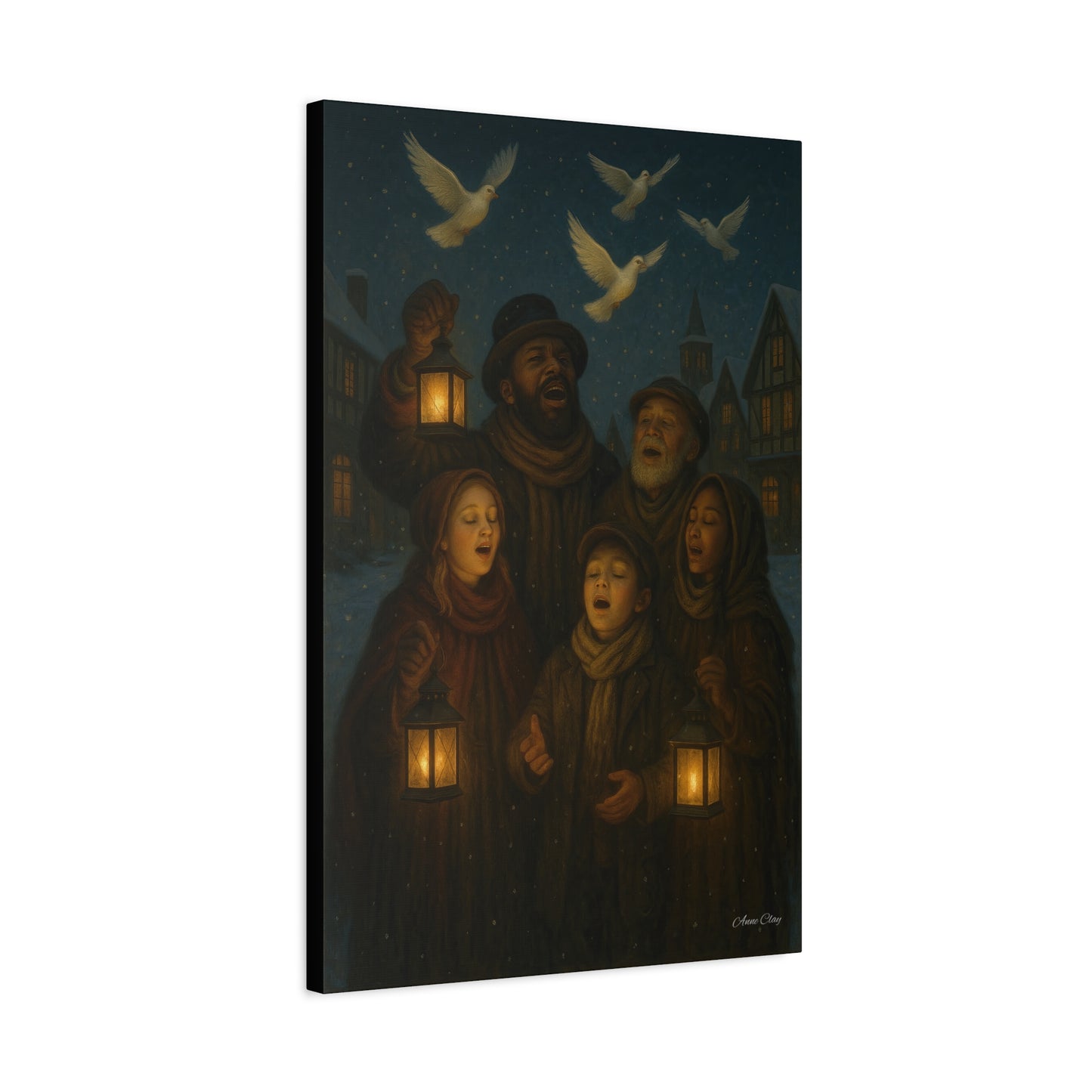 Spirit of Christmas  Carolers Canvas Wall Art