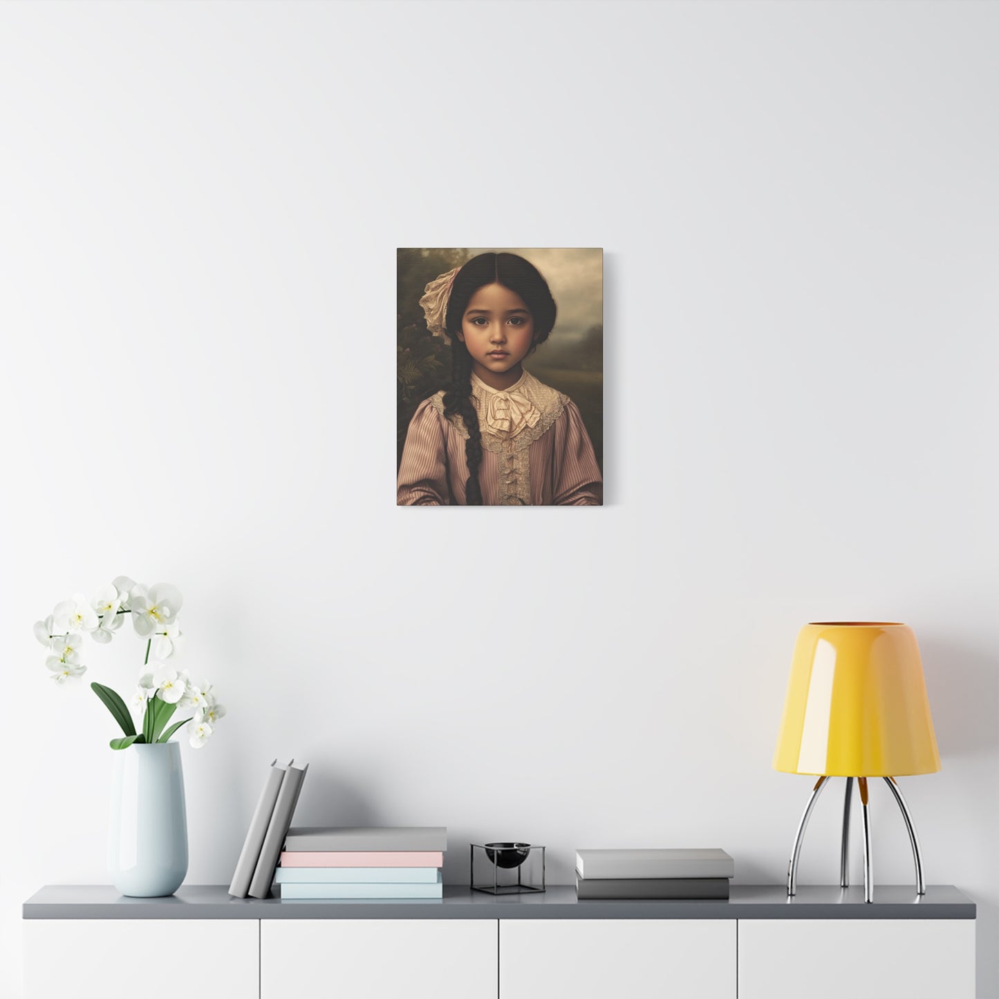 Matte Canvas Wall Art, Vintage Portrait Decor, Soft Aesthetic Home Decor, Gift for Art Lovers, Unique Room Decor