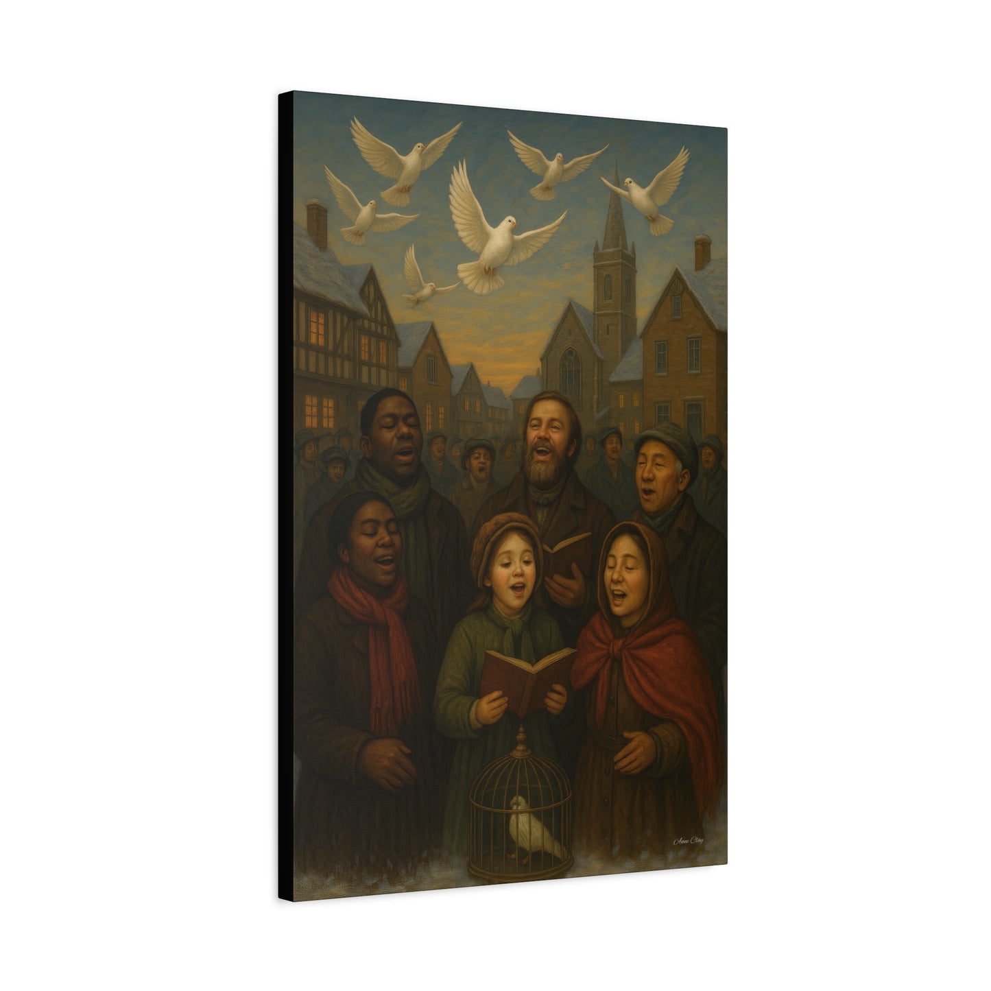 Peace on Earth Good Will Toward All People Inspirational Canvas Art: 'Peaceful Hymn' Stretched Print