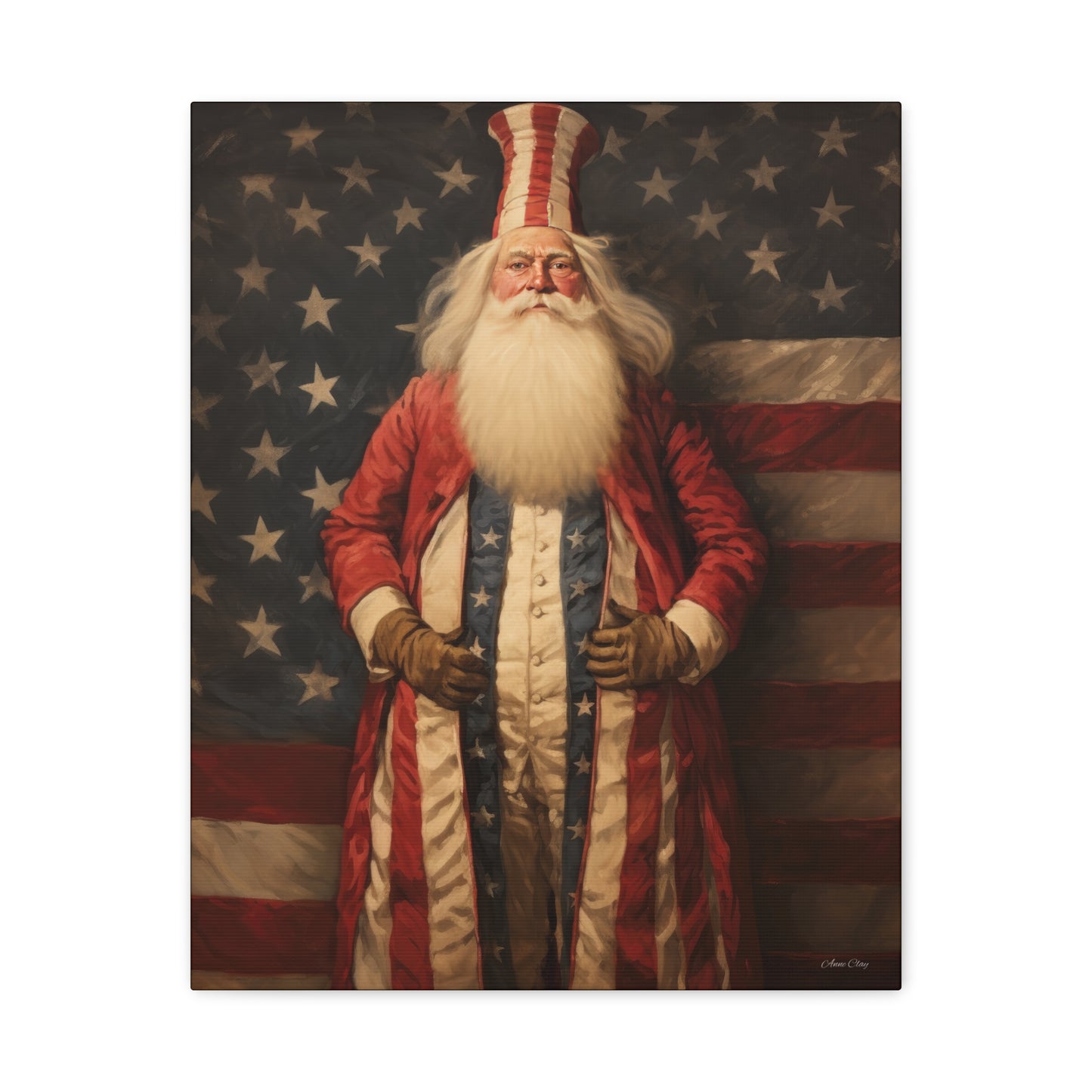 Santa Sam Americana Matte Canvas, Stretched, 1.25"