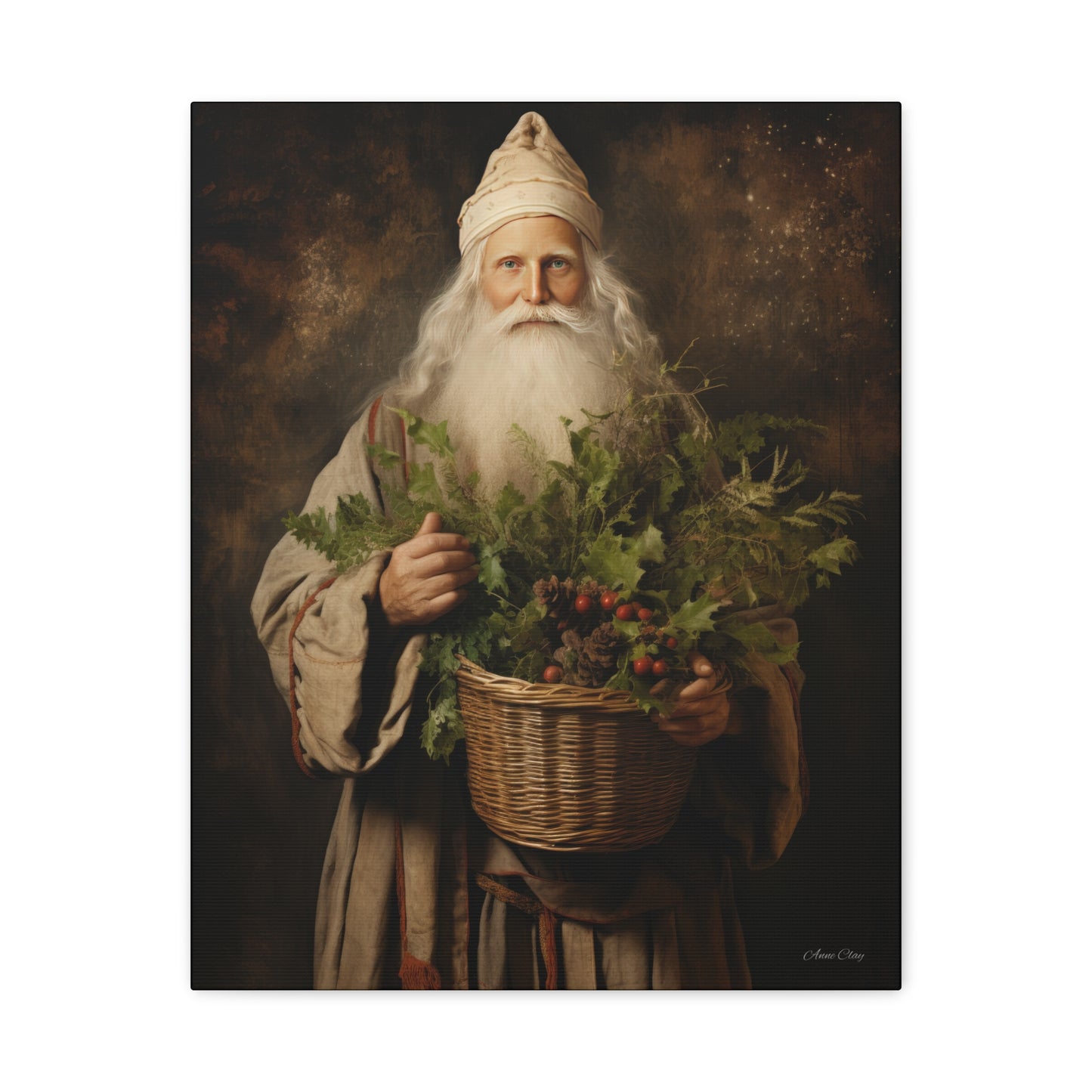 Beautiful Santa Matte Canvas, Stretched, 1.25"