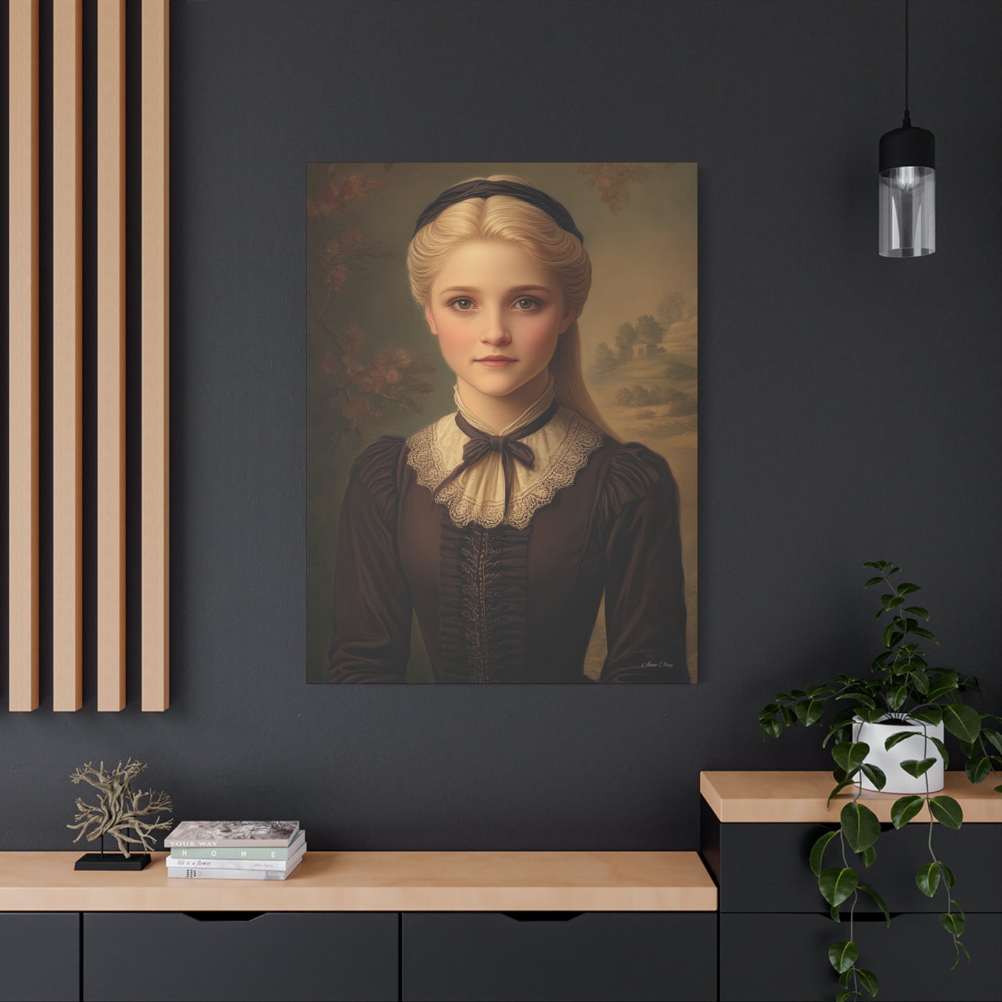 Vintage Portrait Canvas Wall Art, Home Decor, Gift for History Lovers, Romantic Wall Decor, Unique Gift Idea