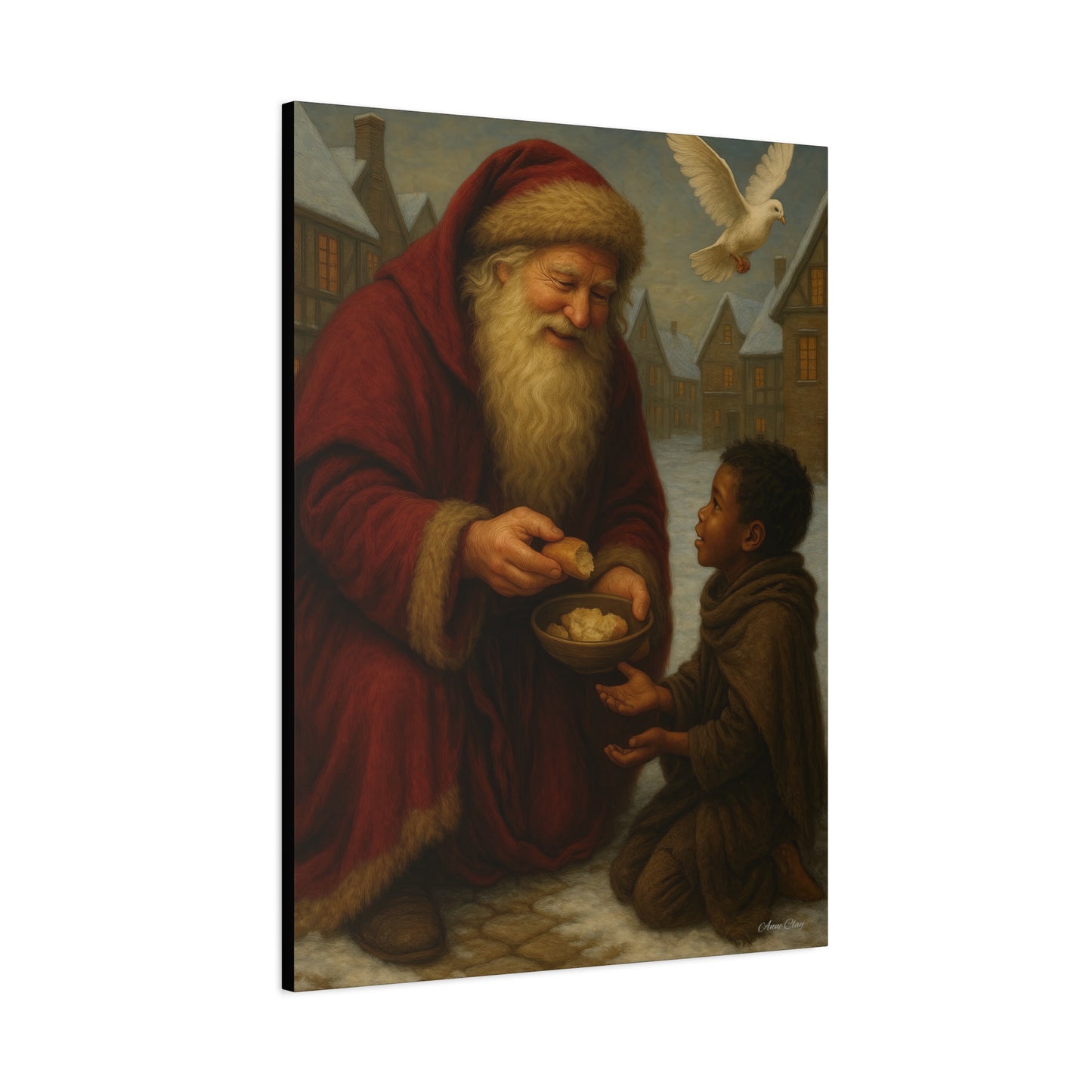 Spirit of Christmas Santa Giving Joy Canvas Print