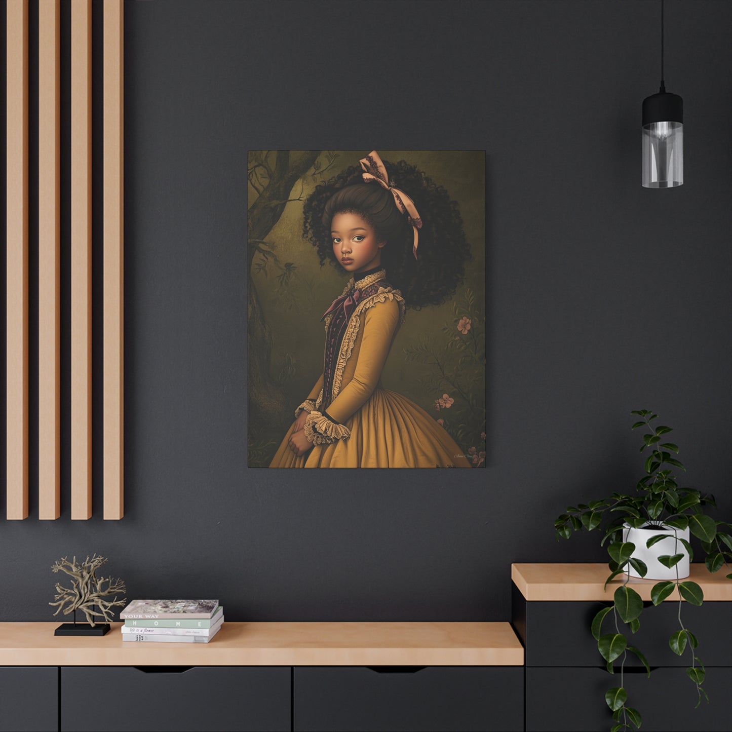 Elegant Stretched Canvas Art Print, Vintage Portrait, Home Decor, Wall Art, Gift for Art Lovers, Gallery Wall