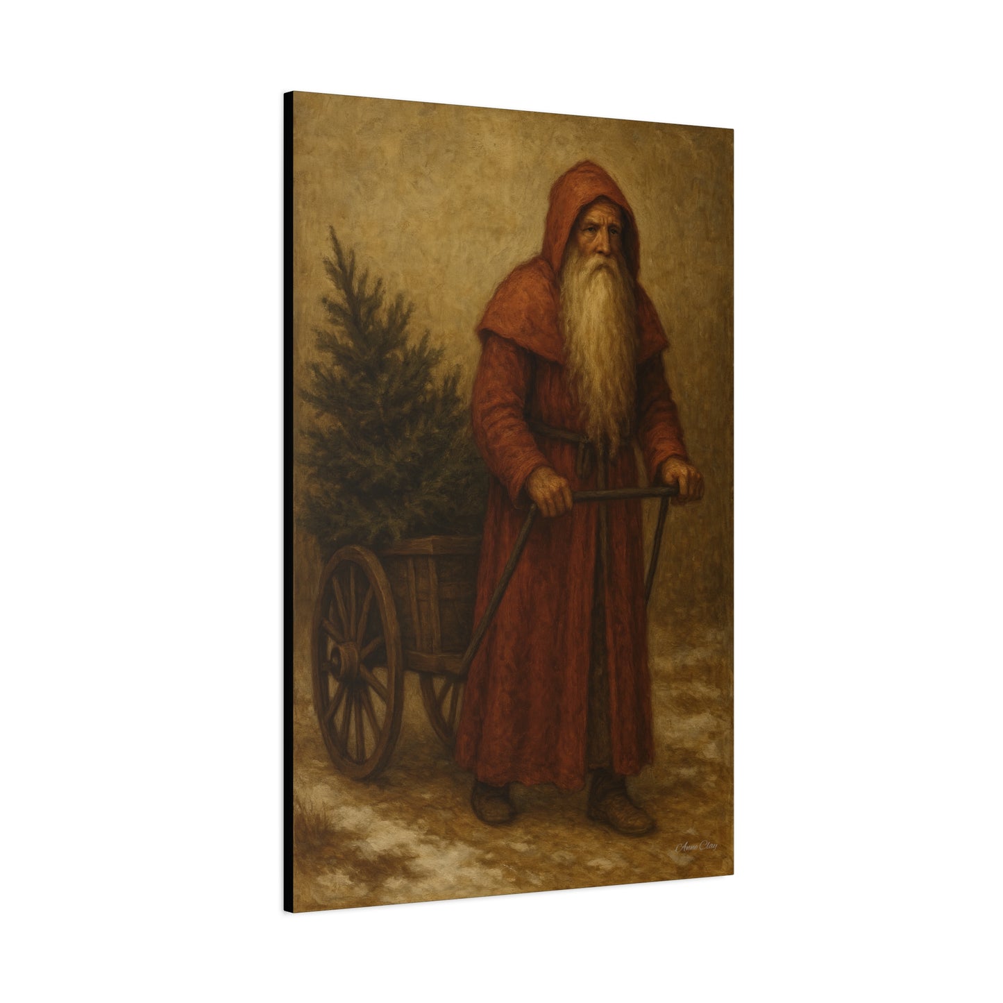 Rustic Santa Canvas Wall Art