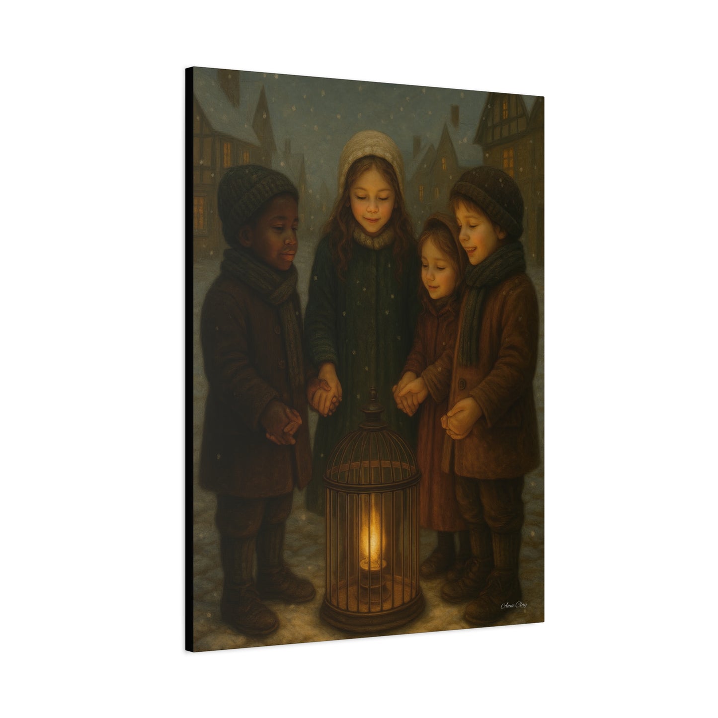 United We Stand Winter Scene Canvas Print - Cozy Holiday Decor