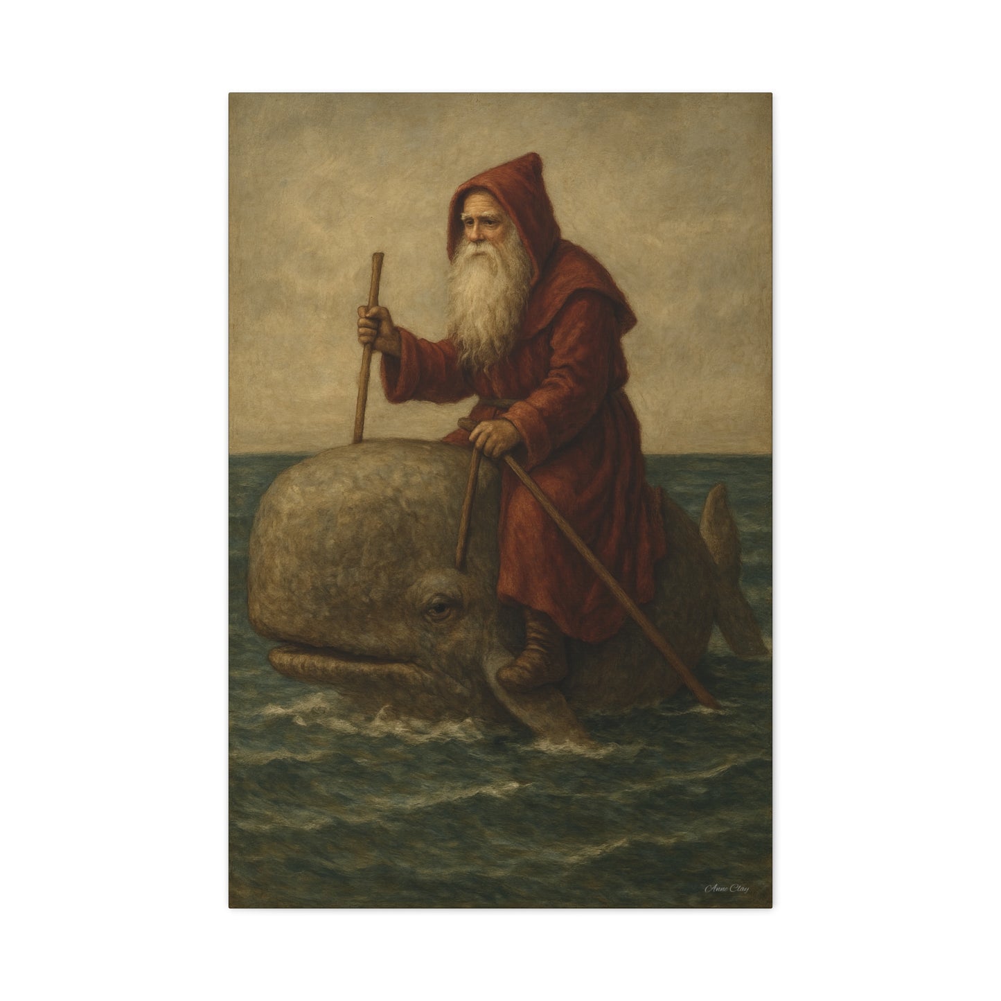 Whimsical Whale Art Canvas Print