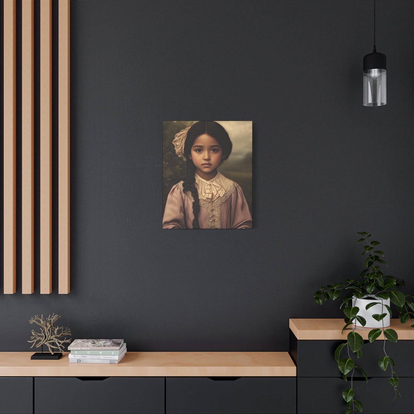 Matte Canvas Wall Art, Vintage Portrait Decor, Soft Aesthetic Home Decor, Gift for Art Lovers, Unique Room Decor