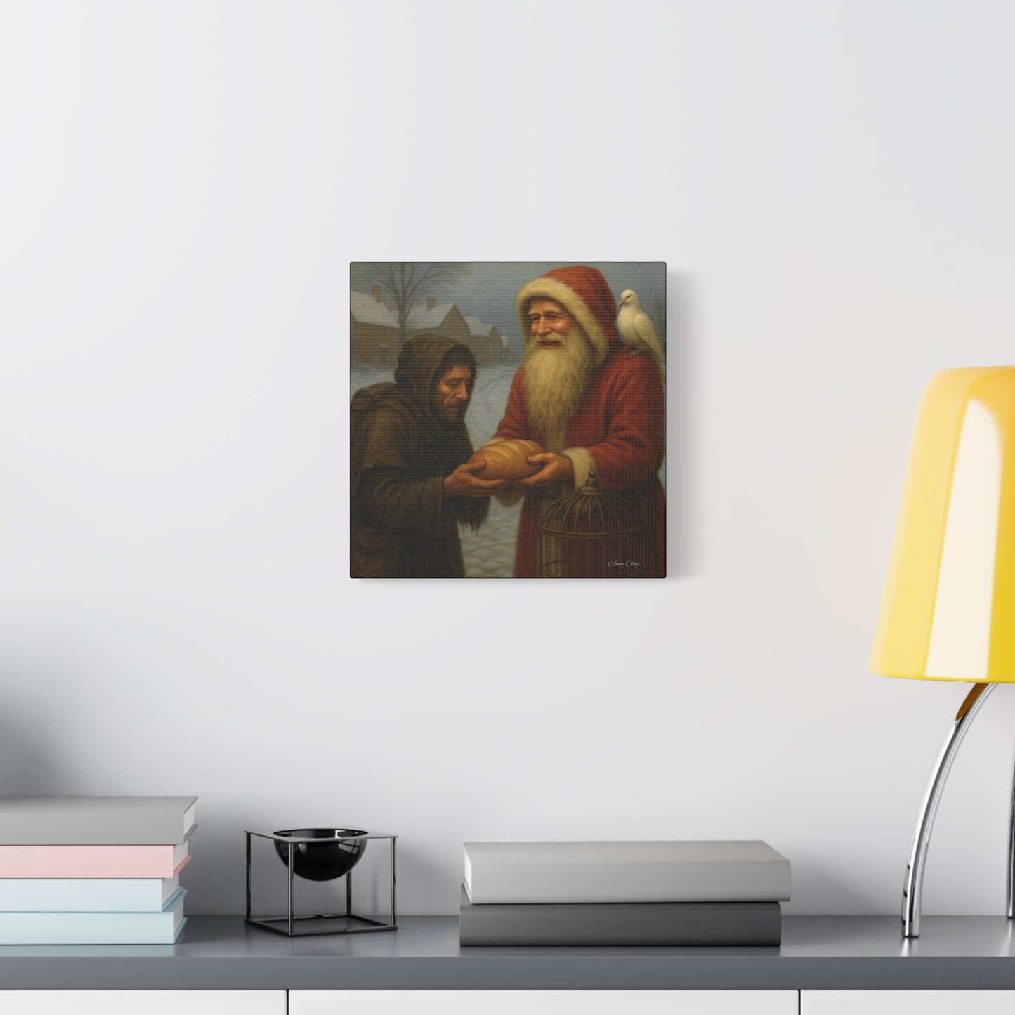 Sharing is Caring Santa Christmas Spirit Canvas Art