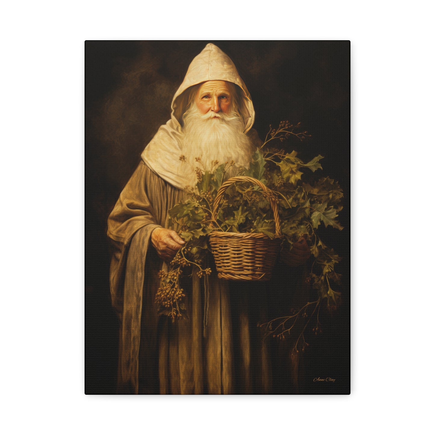 Gentle Santa Matte Canvas, Stretched, 1.25"