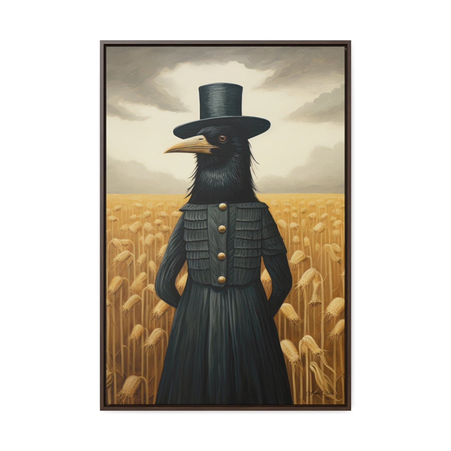 Framed Proper Crow Gallery Canvas Wraps, Vertical Frame