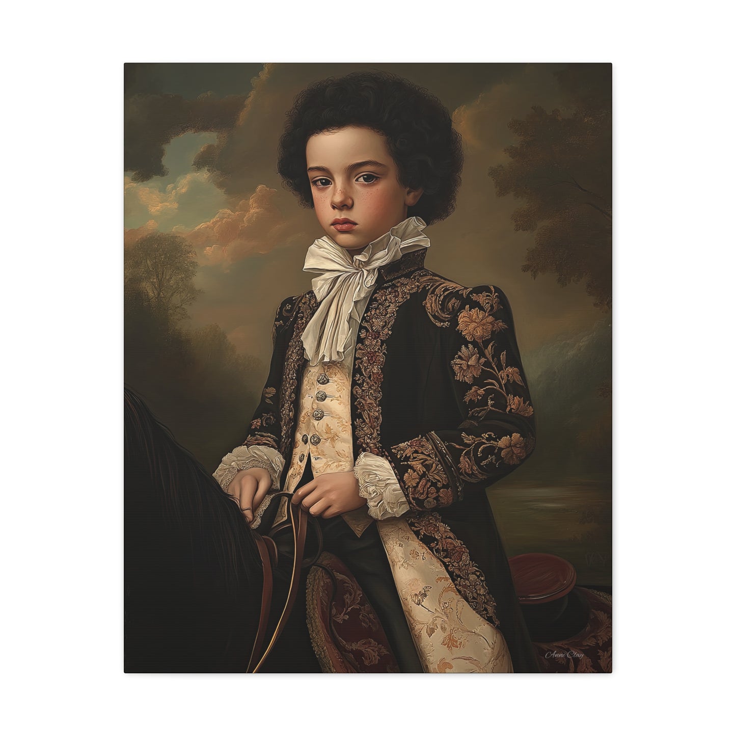 Vintage Portrait Canvas Print, Wall Art, Home Decor, Gift for Art Lovers, Classic Decor, Renaissance Style Artwork