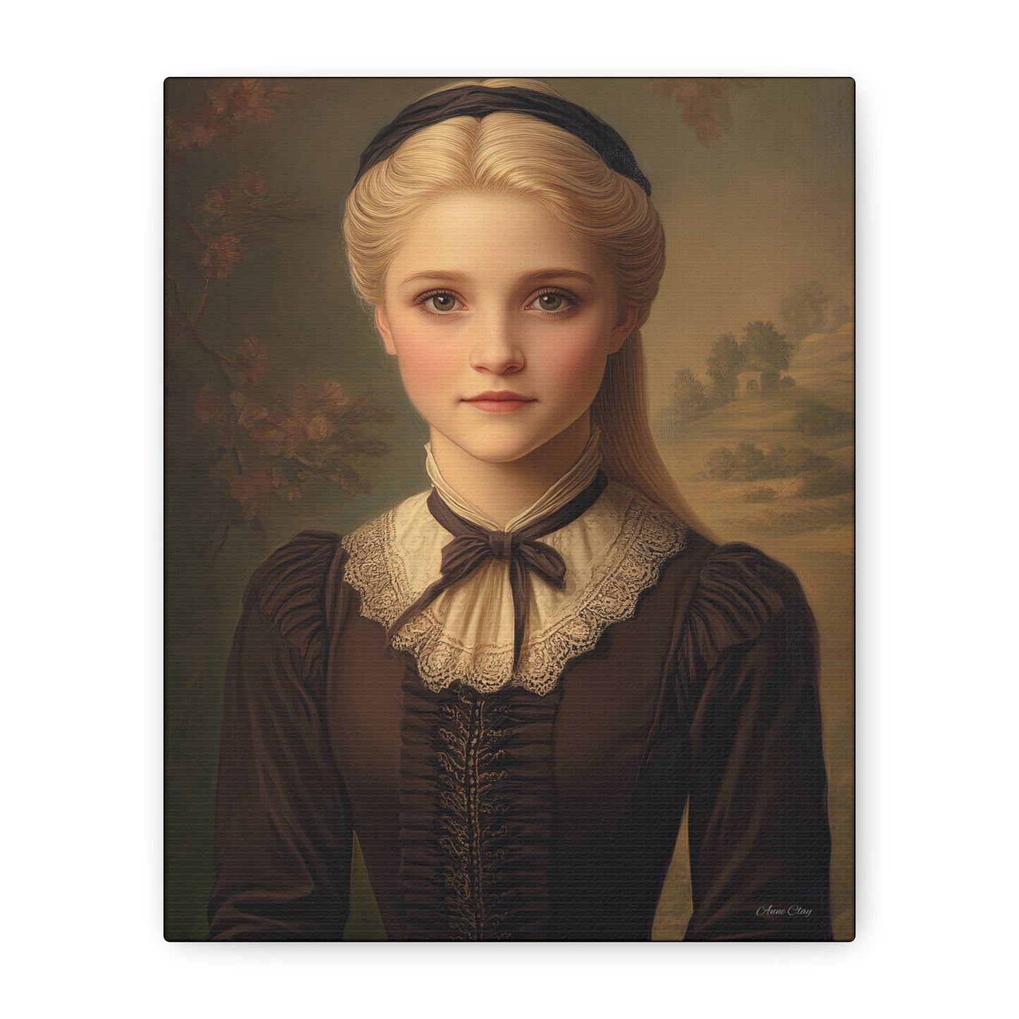 Vintage Portrait Canvas Wall Art, Home Decor, Gift for History Lovers, Romantic Wall Decor, Unique Gift Idea