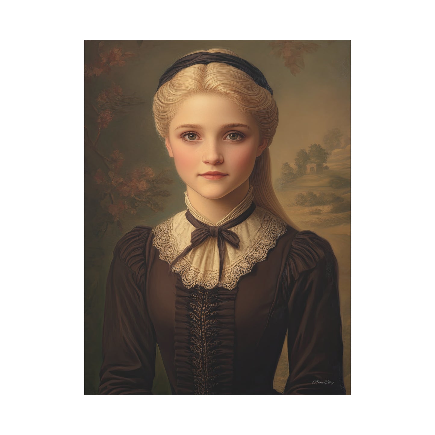 Vintage Portrait Canvas Wall Art, Home Decor, Gift for History Lovers, Romantic Wall Decor, Unique Gift Idea