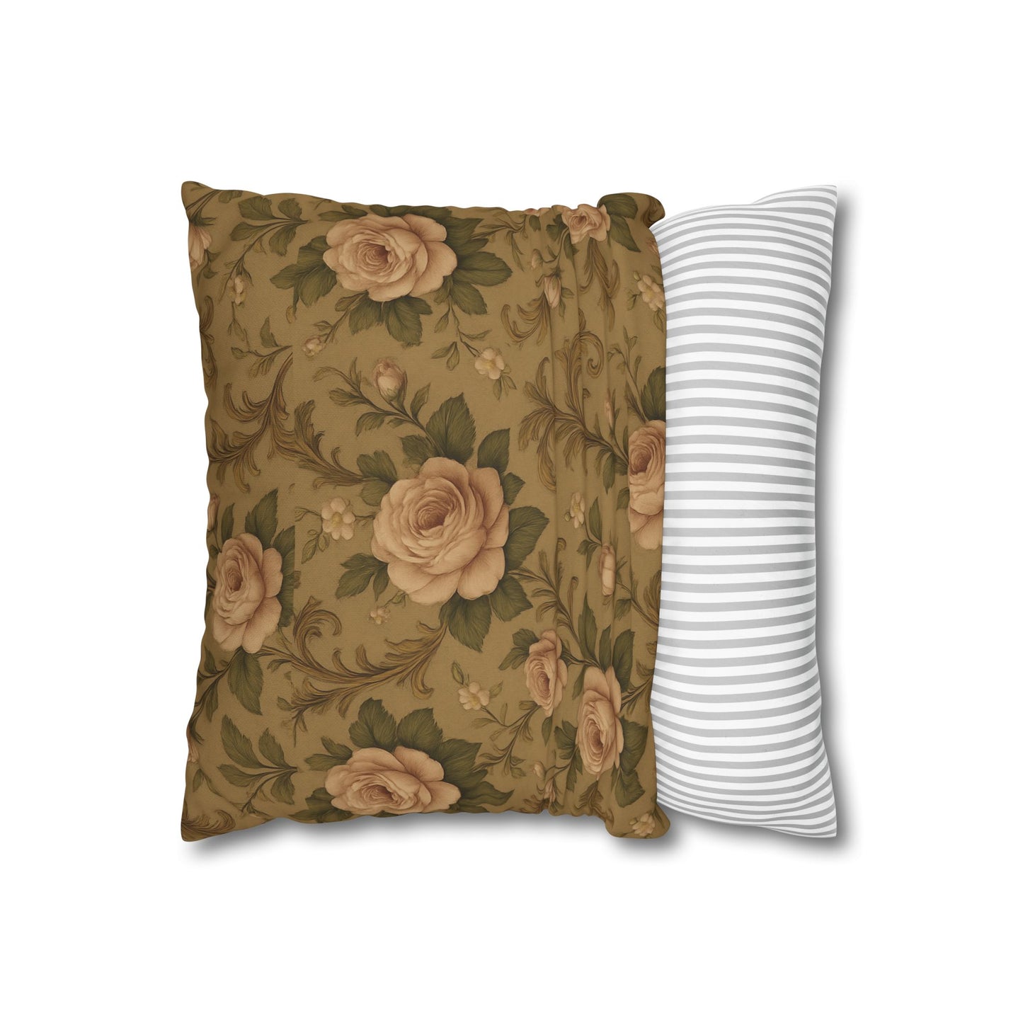 Vintage Floral Pillowcase, Decorative Throw Pillow, Cozy Home Decor, Gift for Her, Rustic Living Room Accent