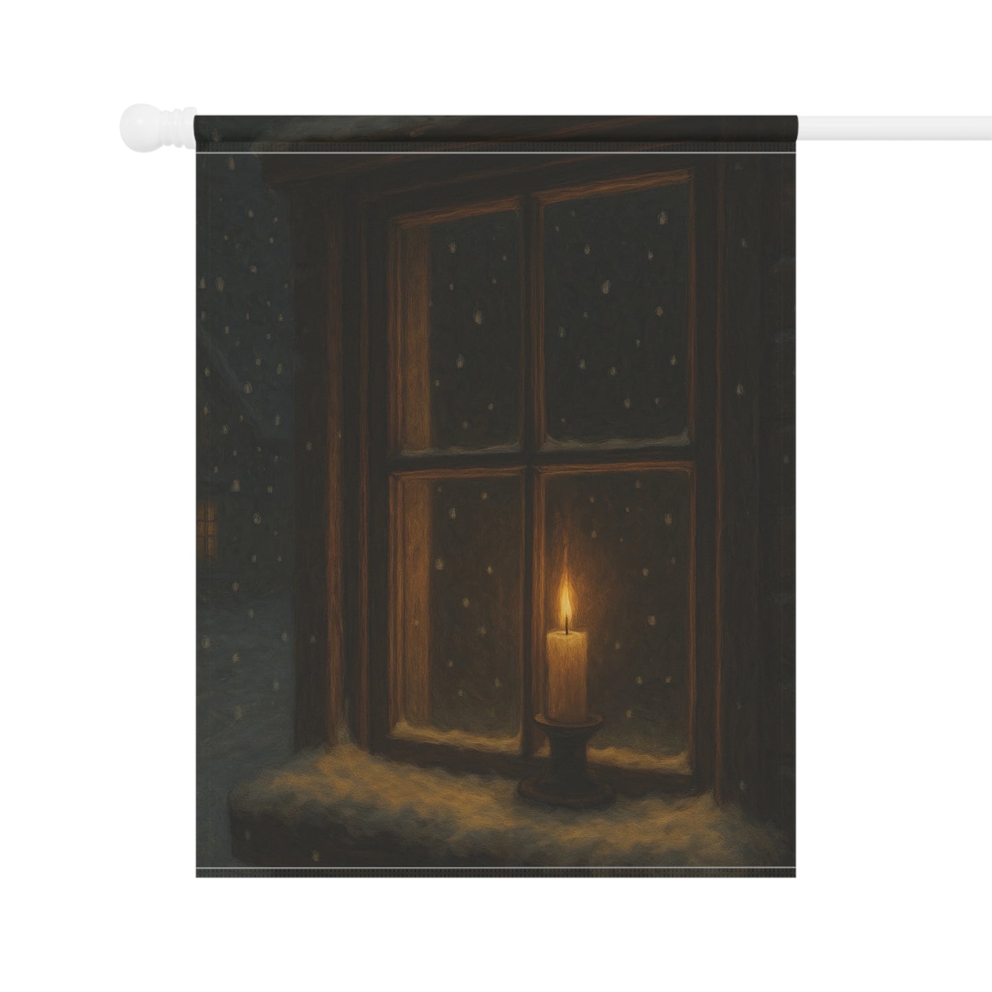Winter Candle Garden Flag