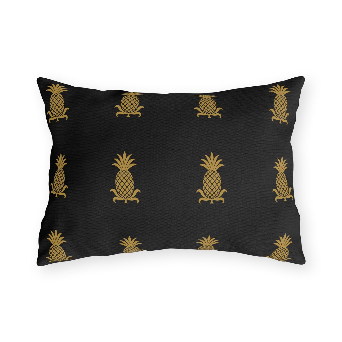Golden Pineapple Outdoor Pillows - Tropical Decor, Garden Accessories, Patio Cushions, Summer Vibes, Home Decor