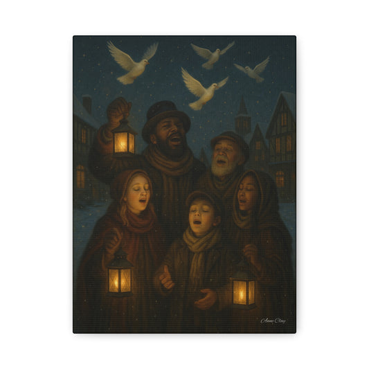 Spirit of Christmas  Carolers Canvas Wall Art