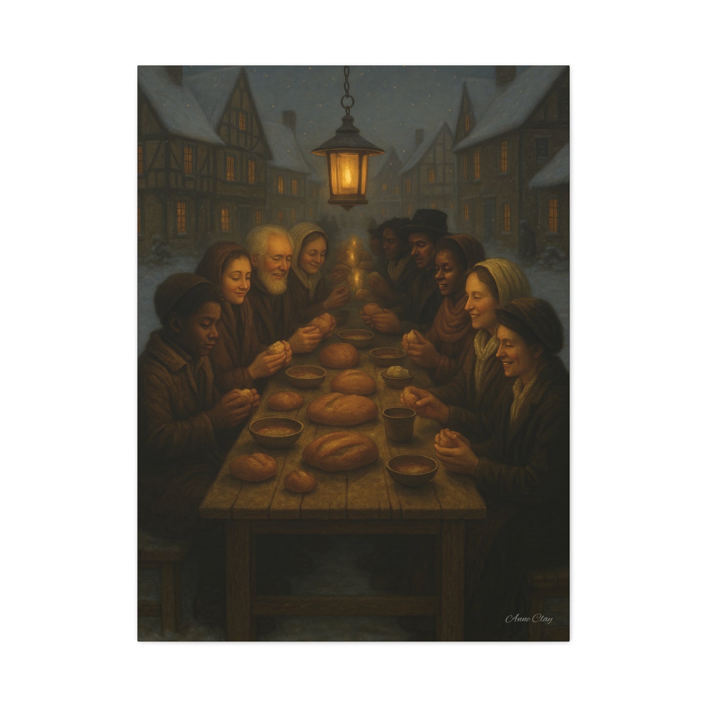 Endless Bounty Christmas Feast  Canvas Print